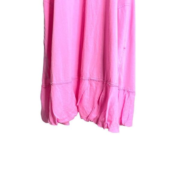 Anthropologie Daily Practice Bubble-Hem tank Dress Size M barbie pink - Picture 6 of 10